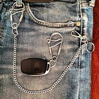 Set Biker Inox: Catena 45cm + 2 Moschettoni