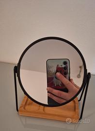 Specchietto da tavolo con vassoio in legno 