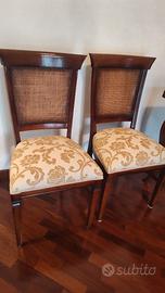 4 sedie legno massello noce