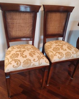 4 sedie legno massello noce