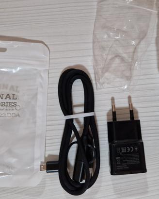 Kit Cavo usb+presa muro usb+caricatore auto 2porte