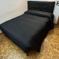 Letto matrimoniale con materasso rete e testiera