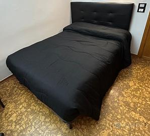 Letto matrimoniale con materasso rete e testiera