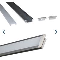 Profilo in alluminio da incasso per striscia LED 