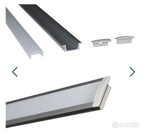 Profilo in alluminio da incasso per striscia LED 