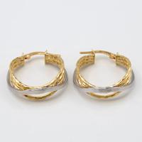 Orecchini a cerchio intrecciato oro giallo E.510