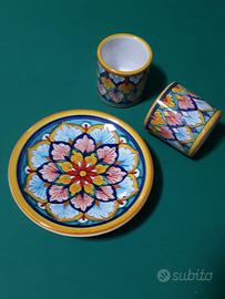 Set Ceramica Deruta dipinta a mano