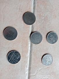 N.6 Monete da 100 Lire di serie particolari 