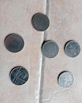 N.6 Monete da 100 Lire di serie particolari 
