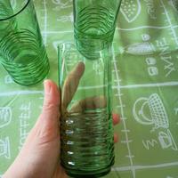 set 4 bicchieri vintage verdi - anni 60 / 70