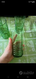 set 4 bicchieri vintage verdi - anni 60 / 70