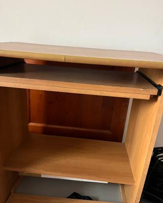 Scrivania porta computer in legno