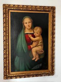 QUADRO DI FINE 800 RITRATTO MADONNA CON BAMBINO