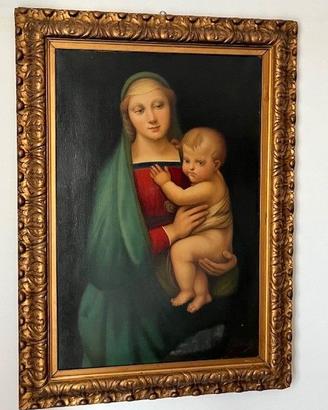 QUADRO DI FINE 800 RITRATTO MADONNA CON BAMBINO