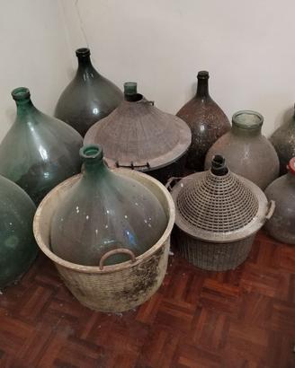 lotto damigiane lt 50 e 25 artigianali