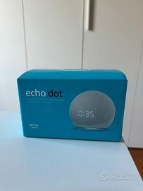 Echo Dot 4 Con Orologio Bianco
