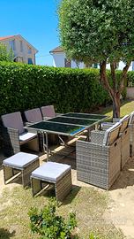 Set completo tavolo da giardino