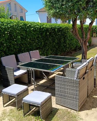 Set completo tavolo da giardino