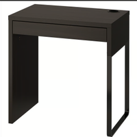 Scrivania IKEA marrone-nero, 73x50 cm