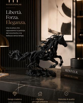 scultura cavallo decorativa