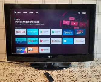  tv LG 32 misura 80x58 con android tv mi stick wif