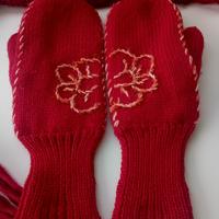 muffole in lana  lavorate a maglia