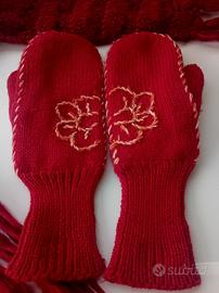 muffole in lana  lavorate a maglia