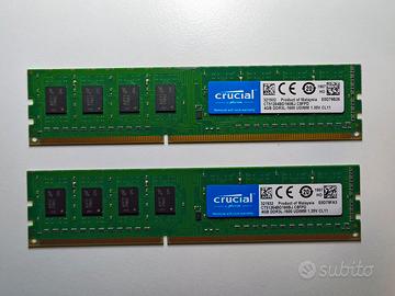 RAM Crucial DDR3 4GB mod. CT51264BD160BJ
