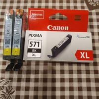 Cartuccia canon 571 bk e y