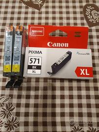 Cartuccia canon 571 bk e y