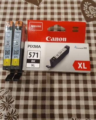 Cartuccia canon 571 bk e y
