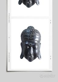 Scultura decorativa in legno Buddha