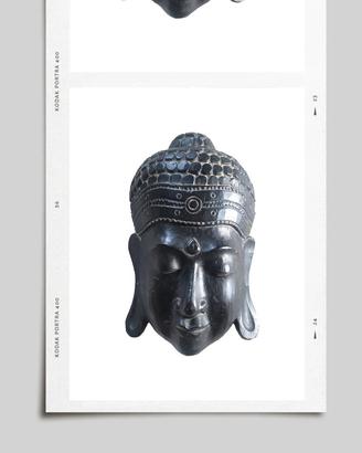 Scultura decorativa in legno Buddha