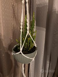 Porta vaso in macrame