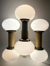 Grande applique vintage anni’60 smaltata 6 luci