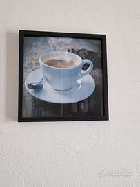 3 stampe con cornici tema caffè.