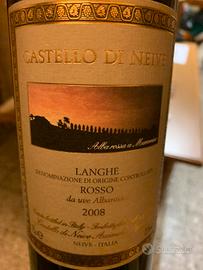 Rosso di uve Albarossa Castello di Neive 2008