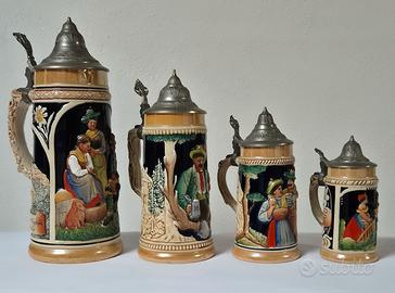 Boccali per birra dipinti effetto "matrioska"