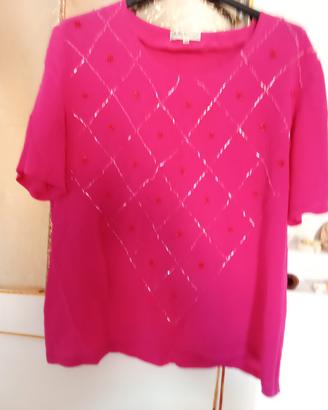 blusa elegante di pura seta