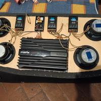 Amplificatore, crossover, medio/bassi , stereo