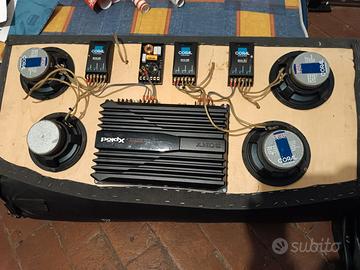 Amplificatore, crossover, medio/bassi , stereo