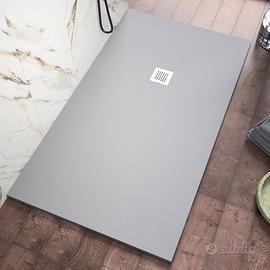 Piatto doccia 80x120 in marmoresina, colore Grigio