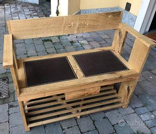 Panca da ingresso in rovere