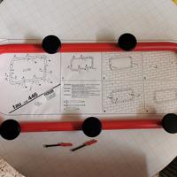 APPENDIABITI DA PARETE ROSSO-NERO 5 POSTI 