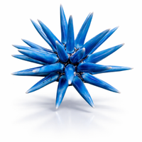 Riccio di mare artigianale in ceramica blu 11 cm