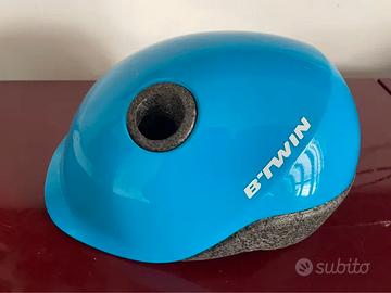Casco bici azzurro Btwin 48/52 cm