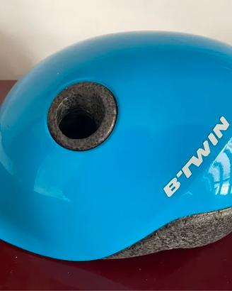 Casco bici azzurro Btwin 48/52 cm