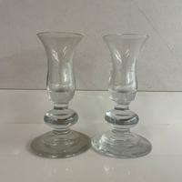 2 portacandele in vetro