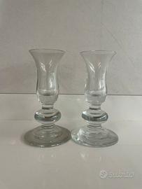 2 portacandele in vetro