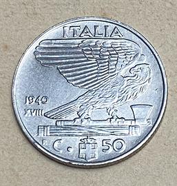 Moneta  50 centesimi anno 1940